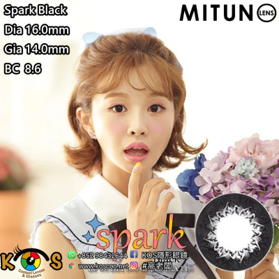 Mitunolens Spark Black スパーク ブラック デカ目カラコン 1年用 16.0mm Mitunolens Spark Black スパーク ブラック デカ目カラコン 1年用 16.0mm